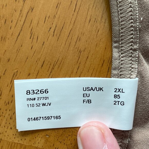 Size 2XL Maidenform Sweet Nothings nude firm control tummy toning tank - Picture 7 of 10